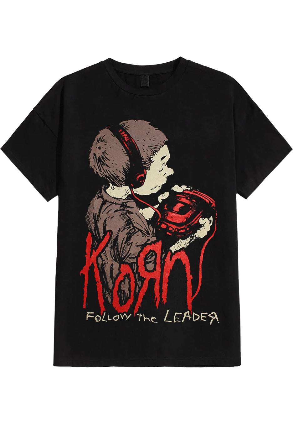 korn-follow-t-shirt-noir-homme-nu-metal image 1