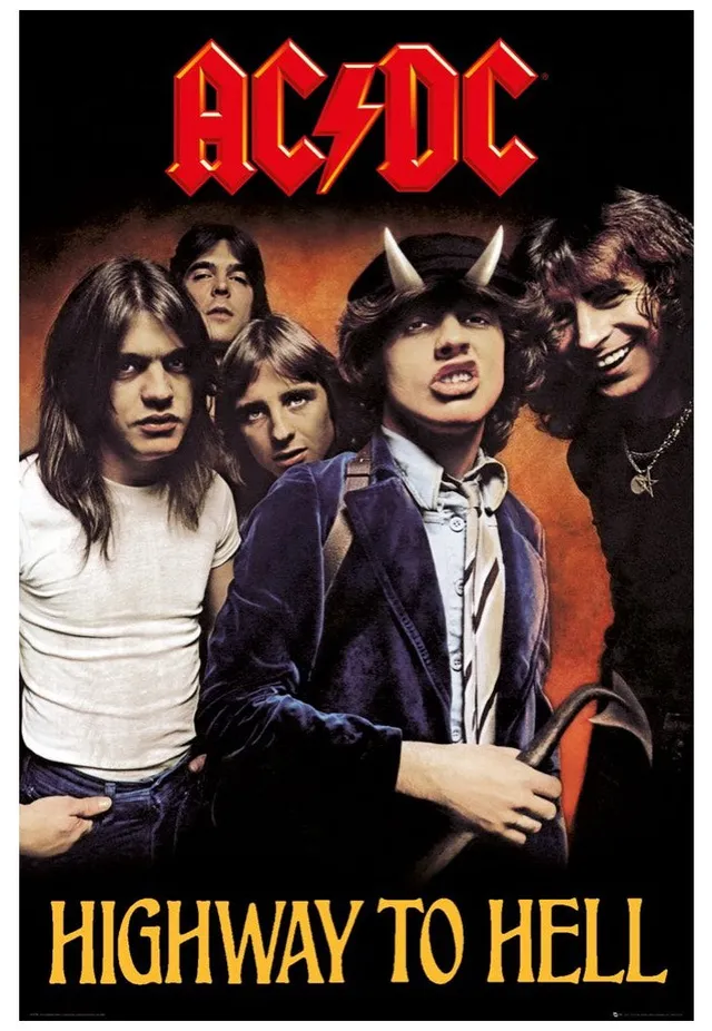 ac-dc-highway-to-hell-poster-multicolore-taille-unique image 1