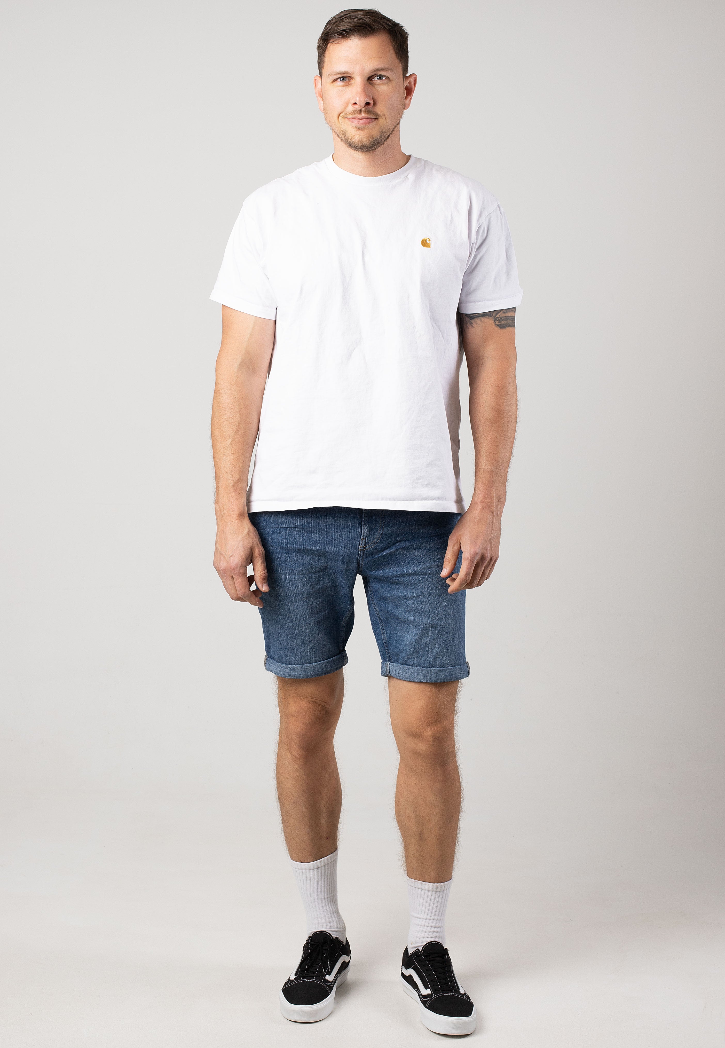 only-sons-ply-box-pim-short-jean-light-blue-denim-homme image 2