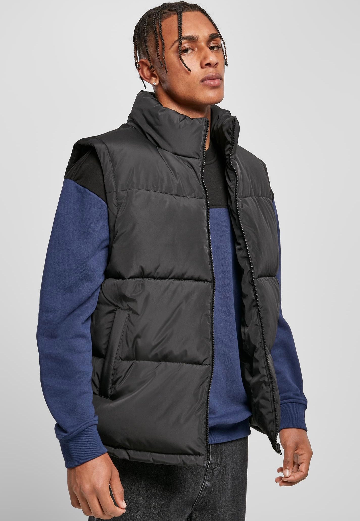urban-classics-block-puffer-gilet-noir-homme image 1