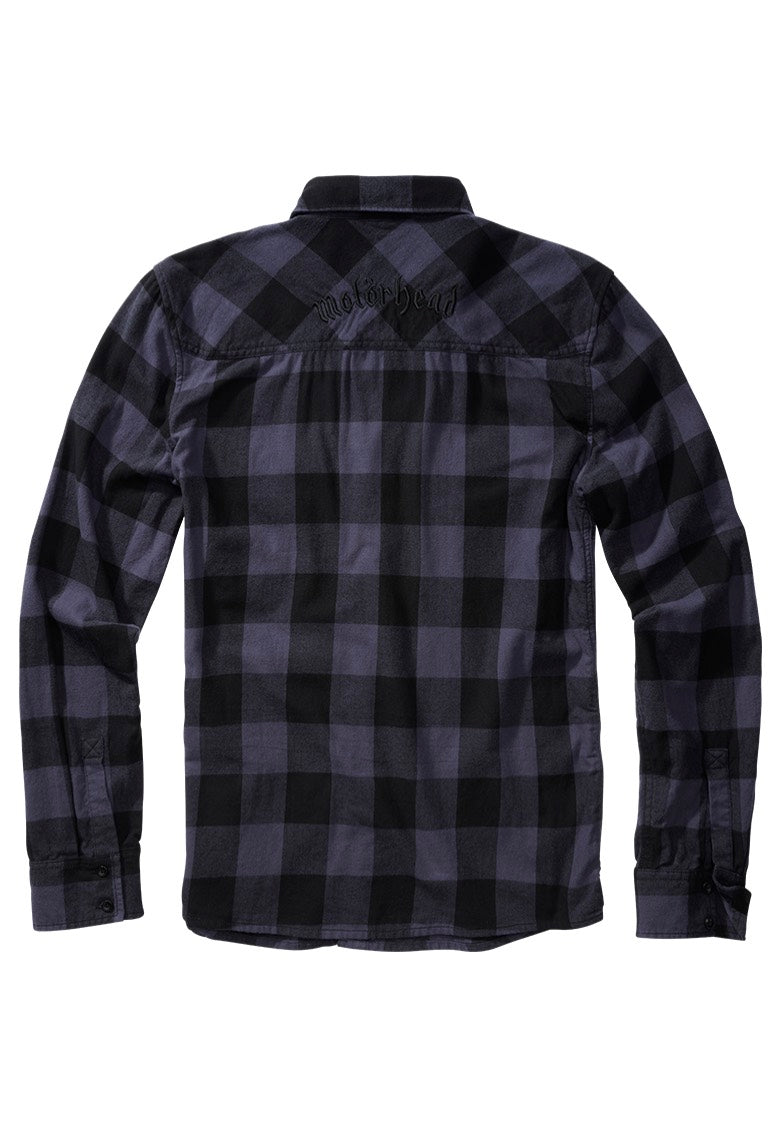 brandit-mot-rhead-check-chemise-flanelle-carreaux-noire-m image 2