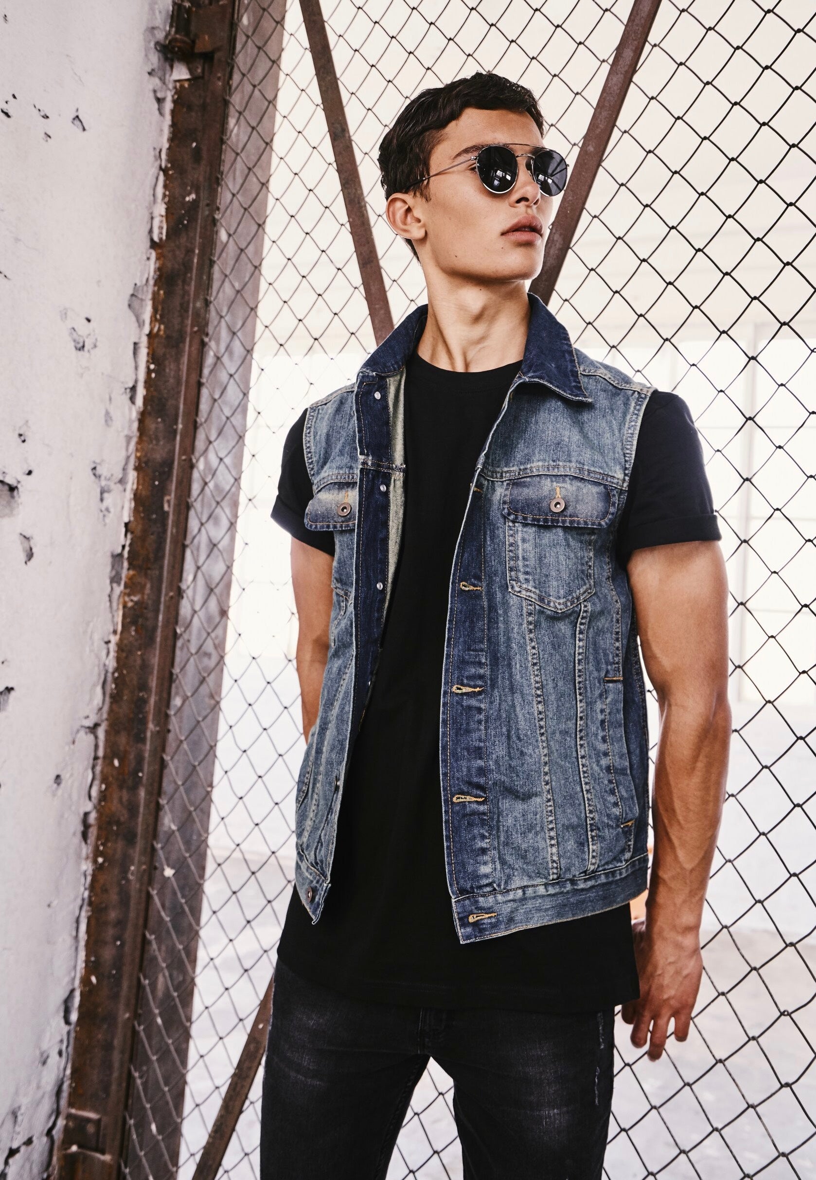 urban-classics-denim-lightblue-gilet-jean-bleu-clair image 1