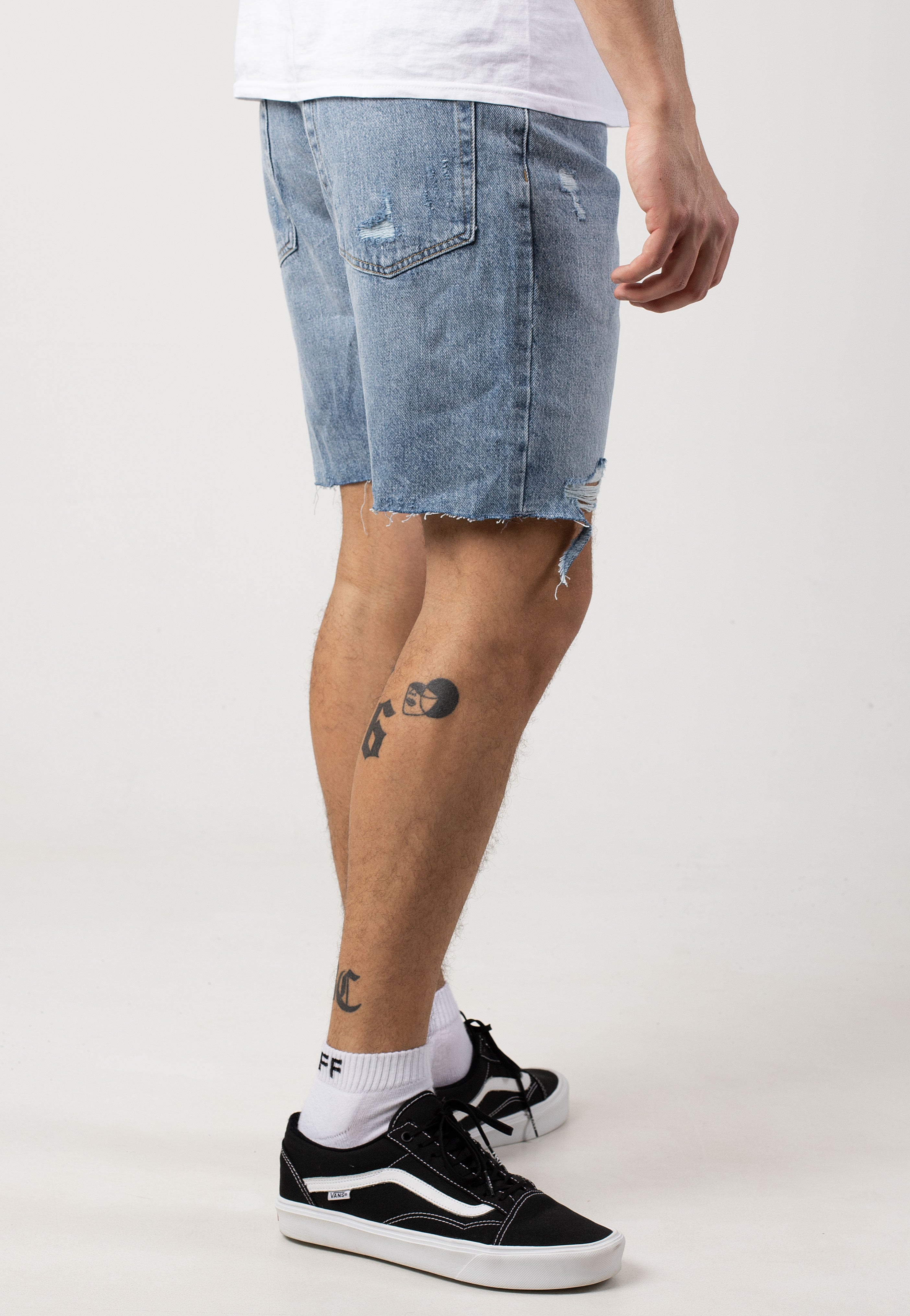 only-sons-edge-destroy-short-jean-bleu-clair-homme image 3