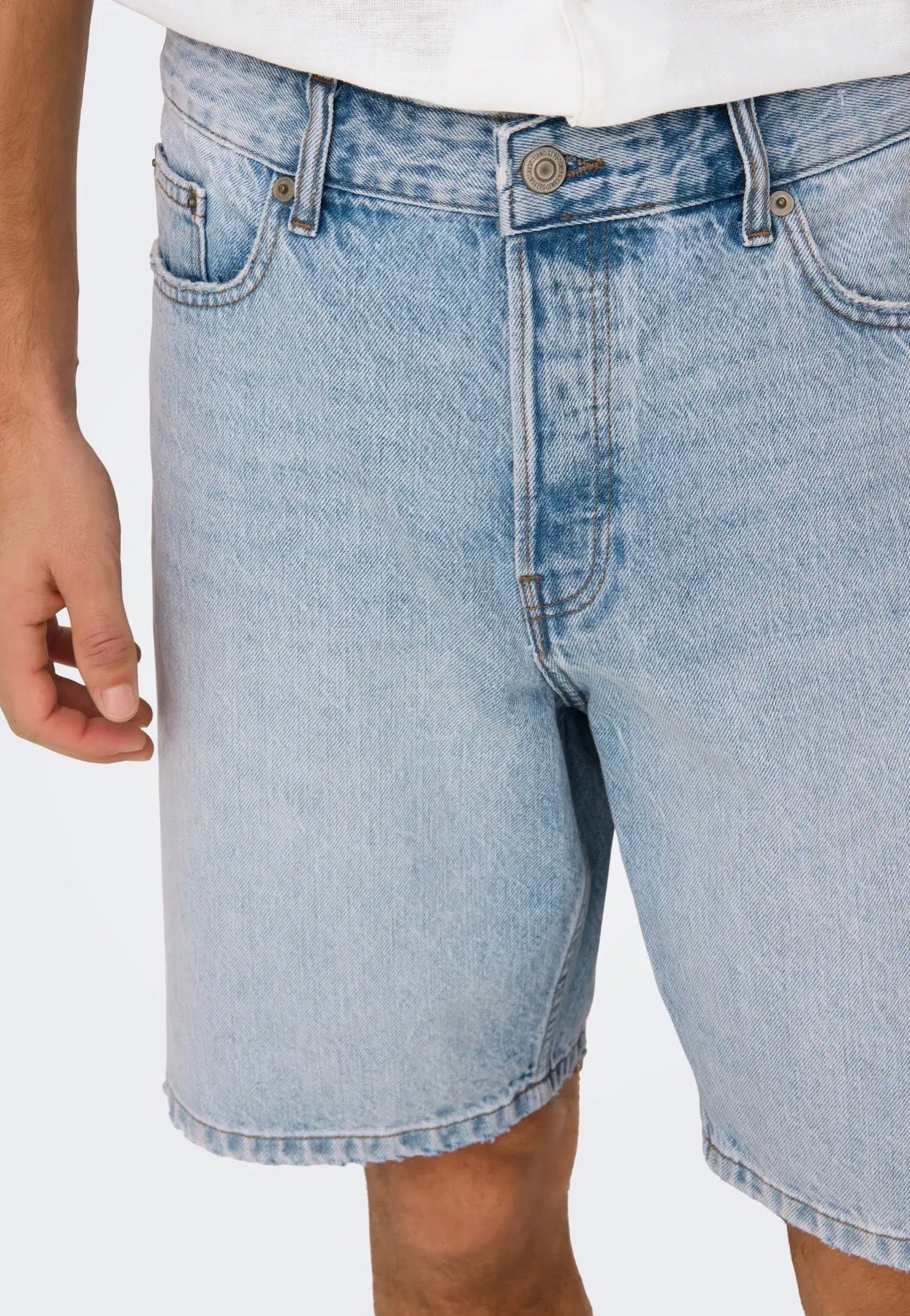 only-sons-edge-light-blue-short-jean-bleu-m image 5