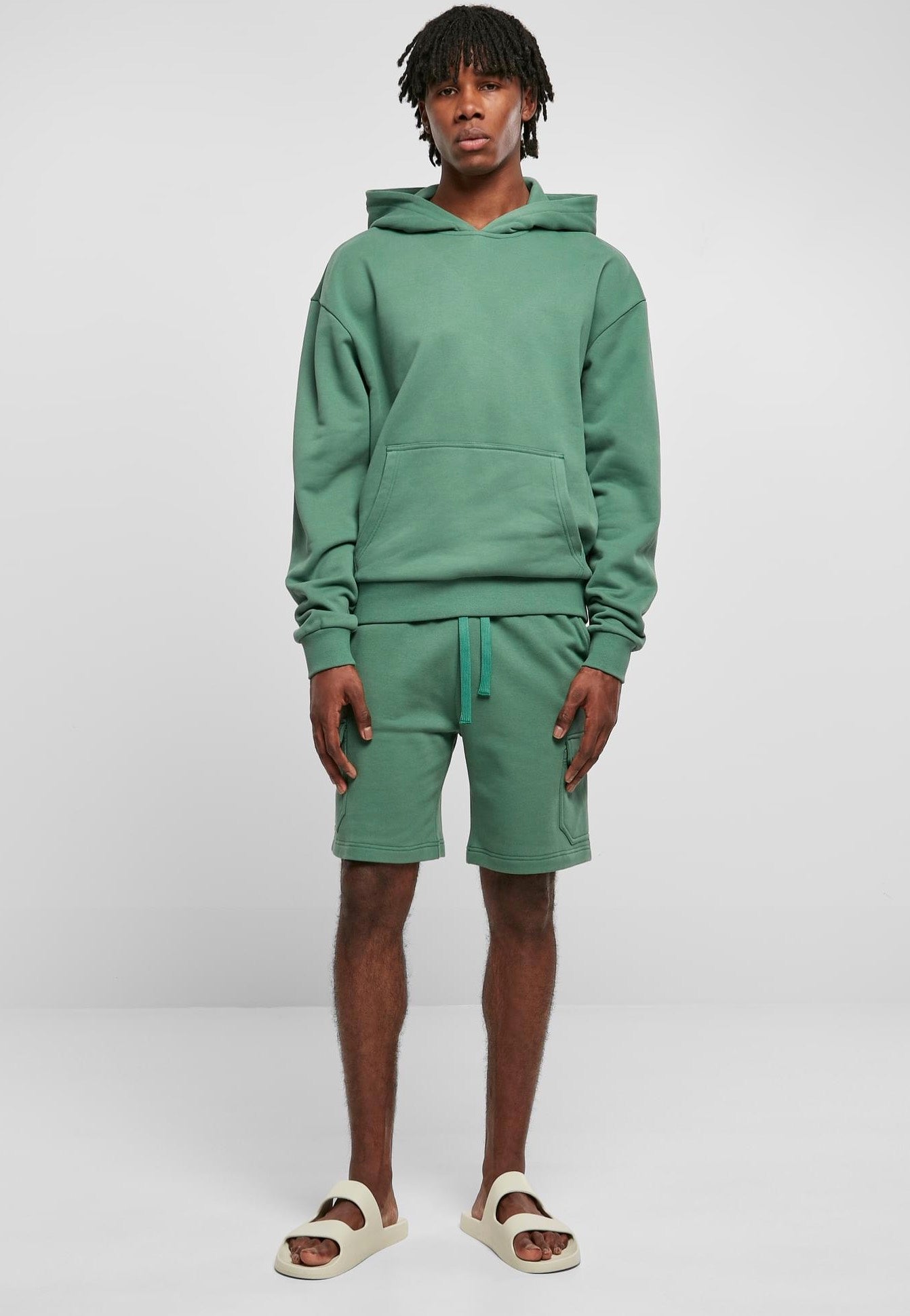 urban-classics-ultra-heavy-leaf-sweat-capuche-vert image 2