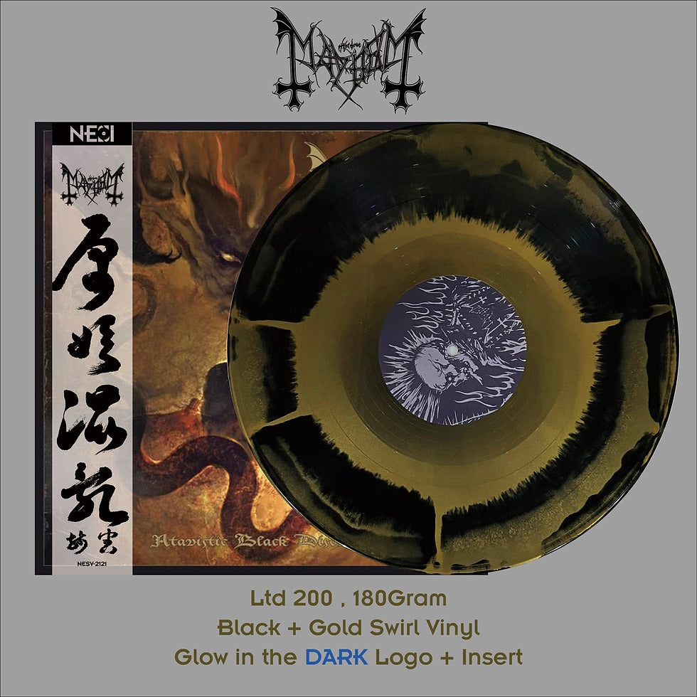 mayhem-atavistic-black-disorder-kommando-vinyle-lp-black-gold-swirl-ltd-200 image 1
