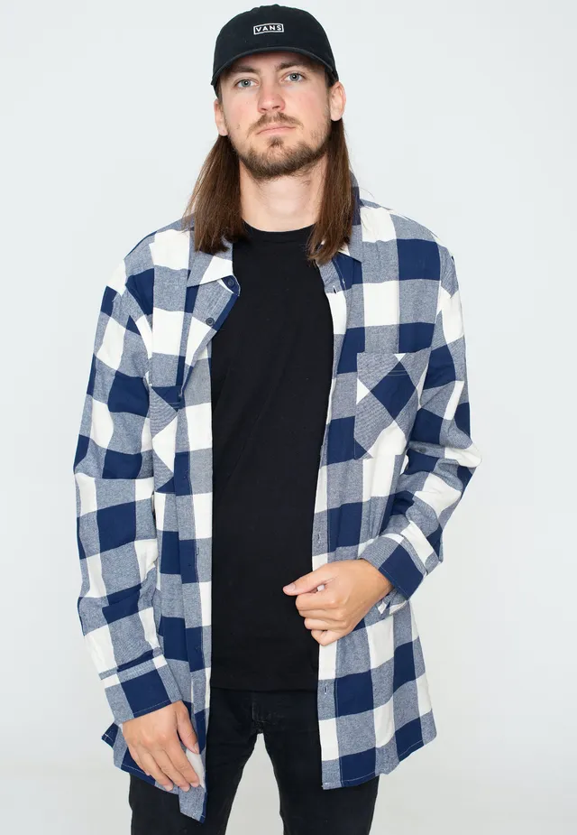 urban-classics-chemise-carreaux-oversize-bleu-homme image 1