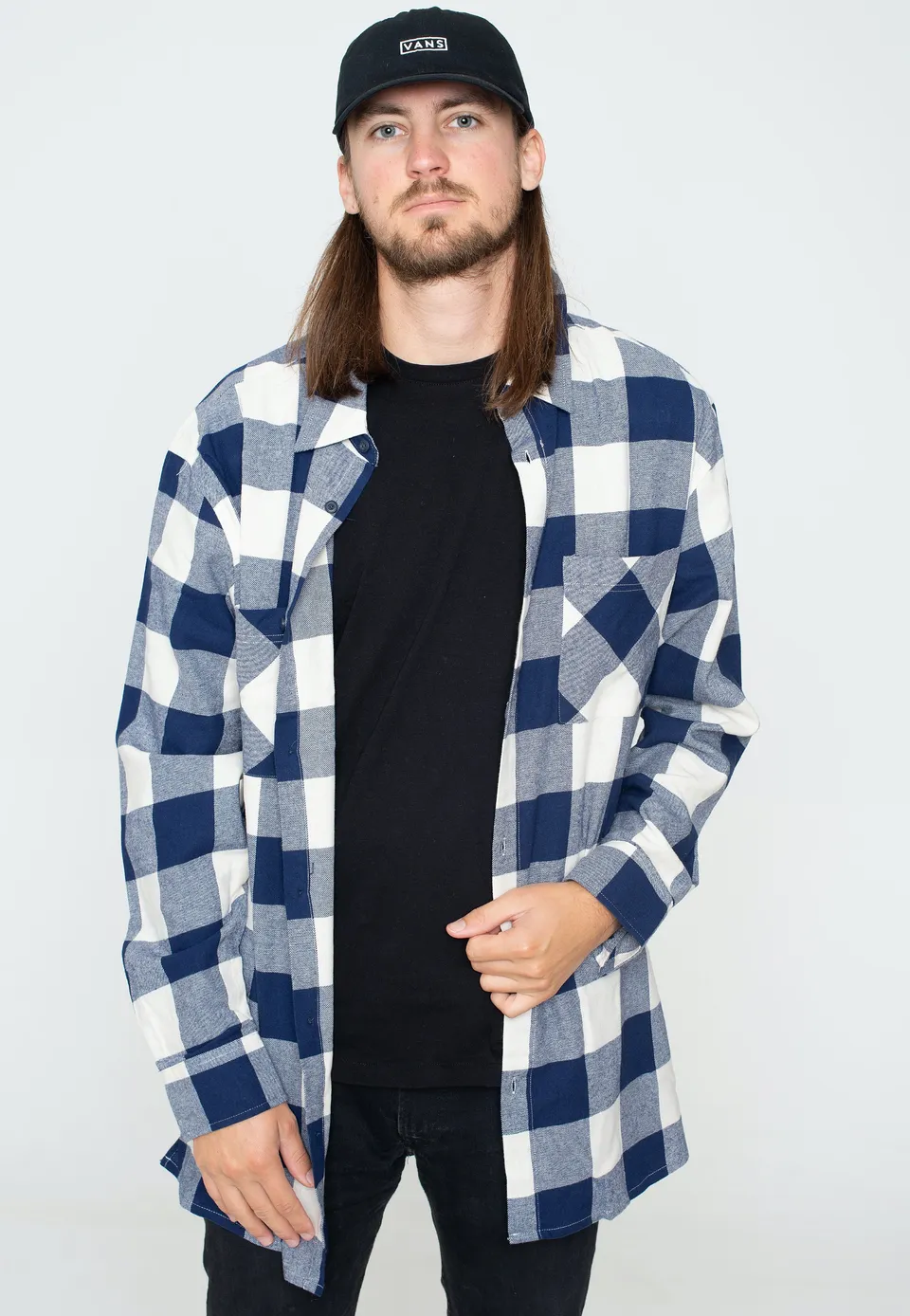 urban-classics-chemise-carreaux-oversize-bleu-homme image 1