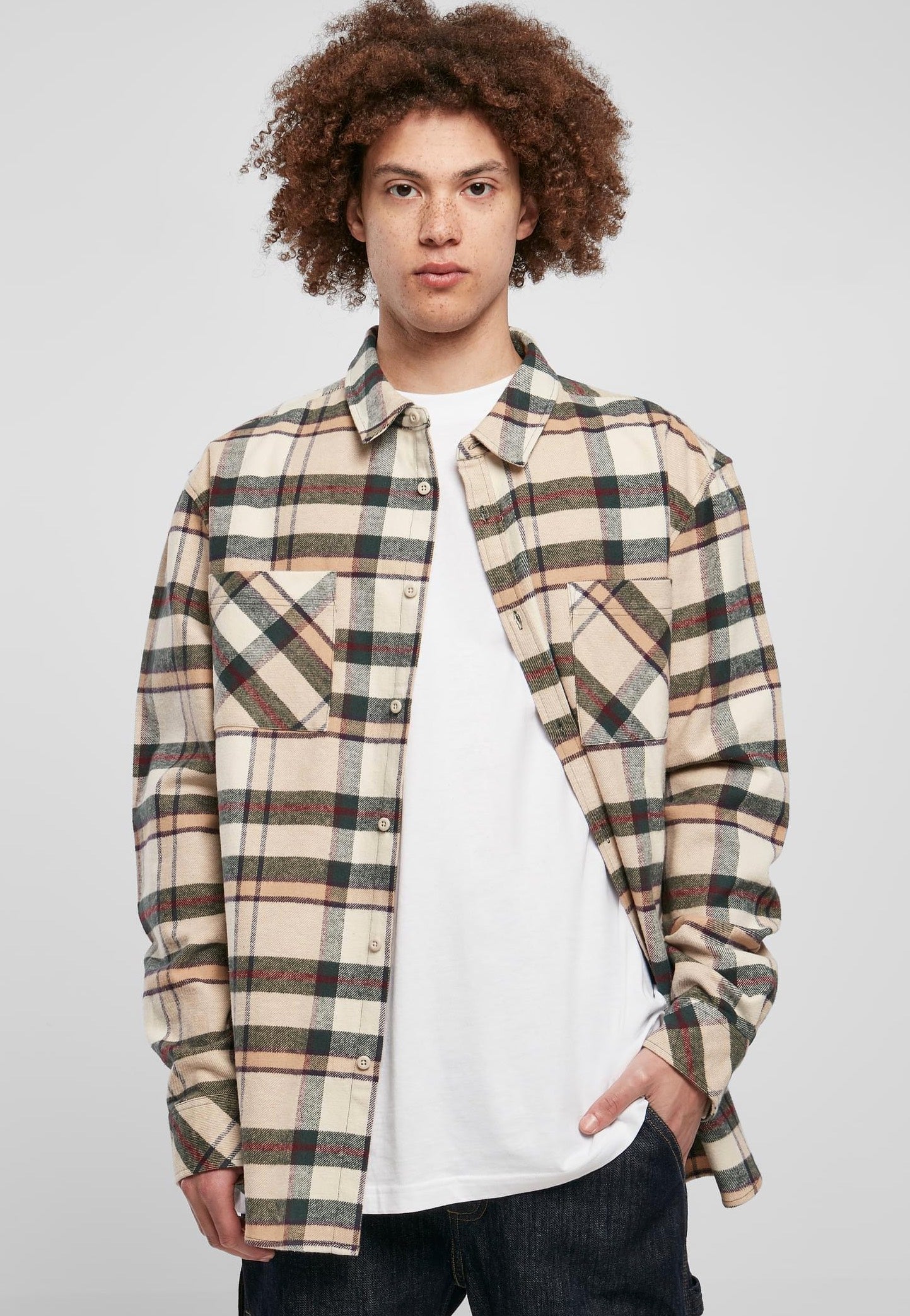 urban-classics-checked-mountain-chemise-carreaux-vert-s image 1