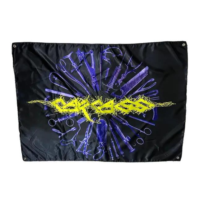 carcass-tools-of-the-trade-drapeau-mural-100x70 image 1