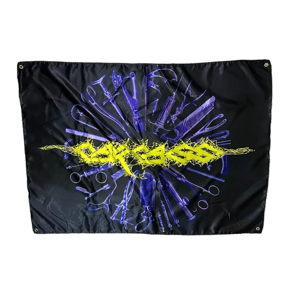carcass-tools-of-the-trade-drapeau-mural-100x70 image 1