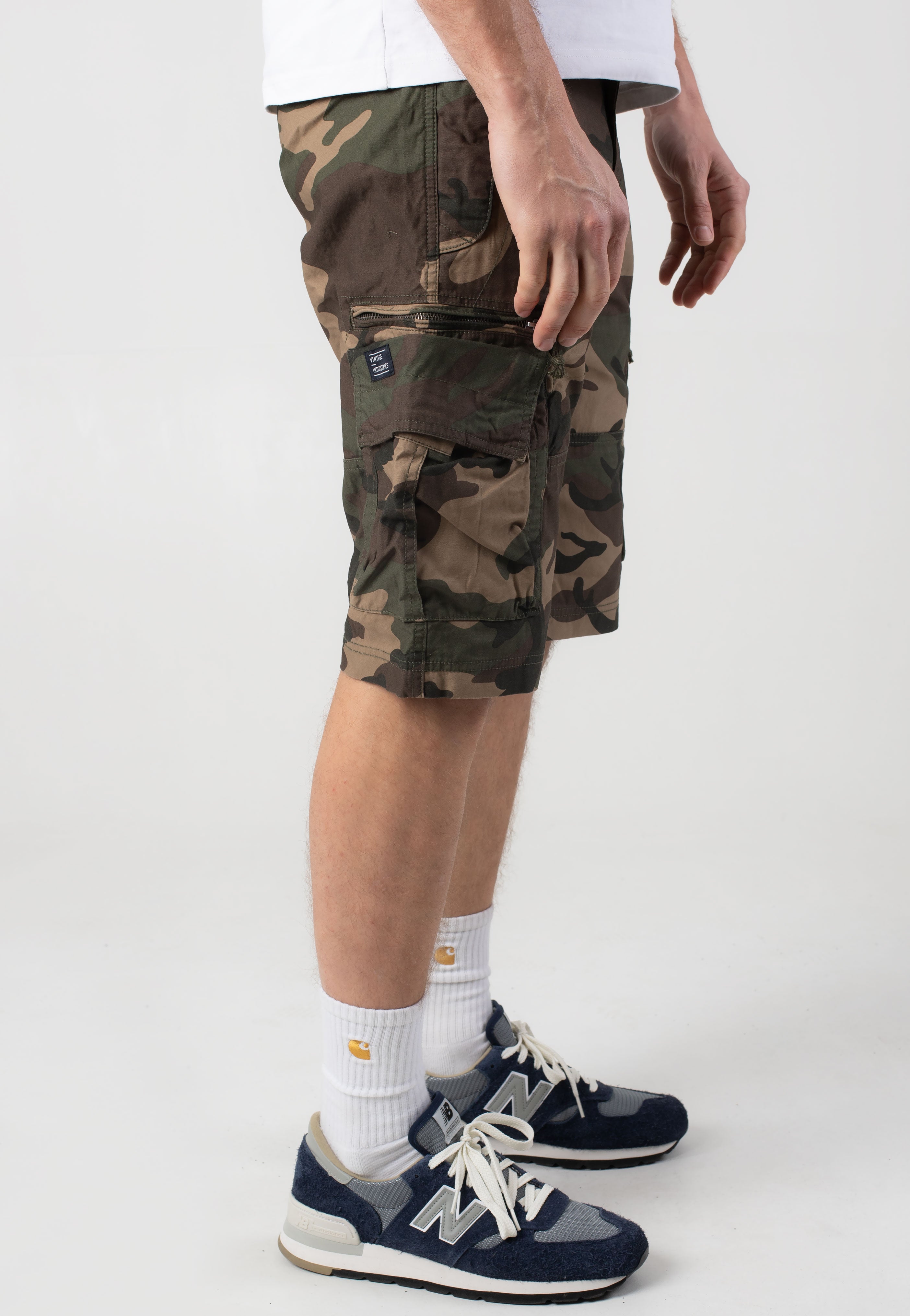 vintage-industries-gandor-woodland-short-cargo-camouflage-coton image 4