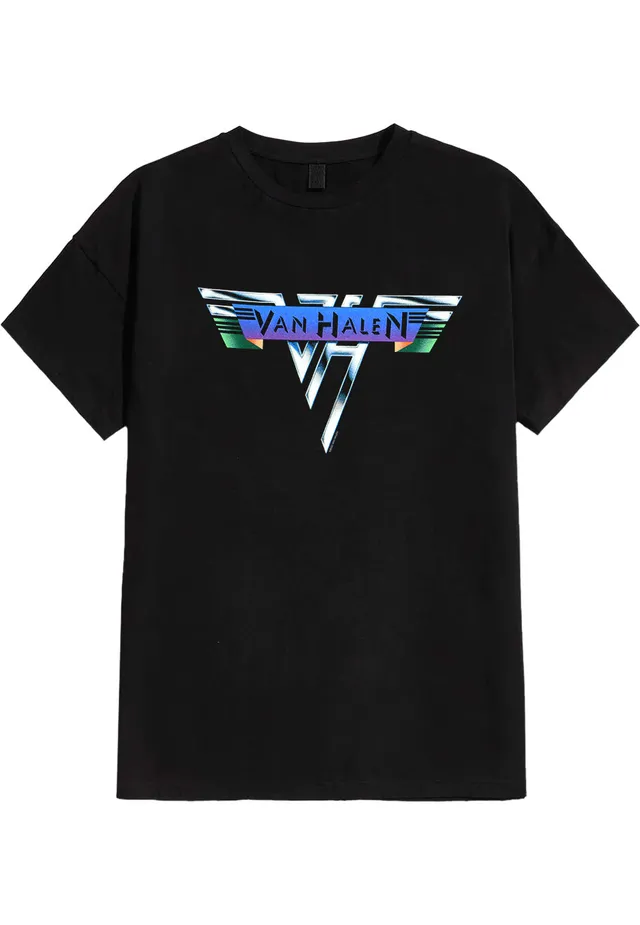 van-halen-original-logo-t-shirt-homme-noir-manches-courtes image 1