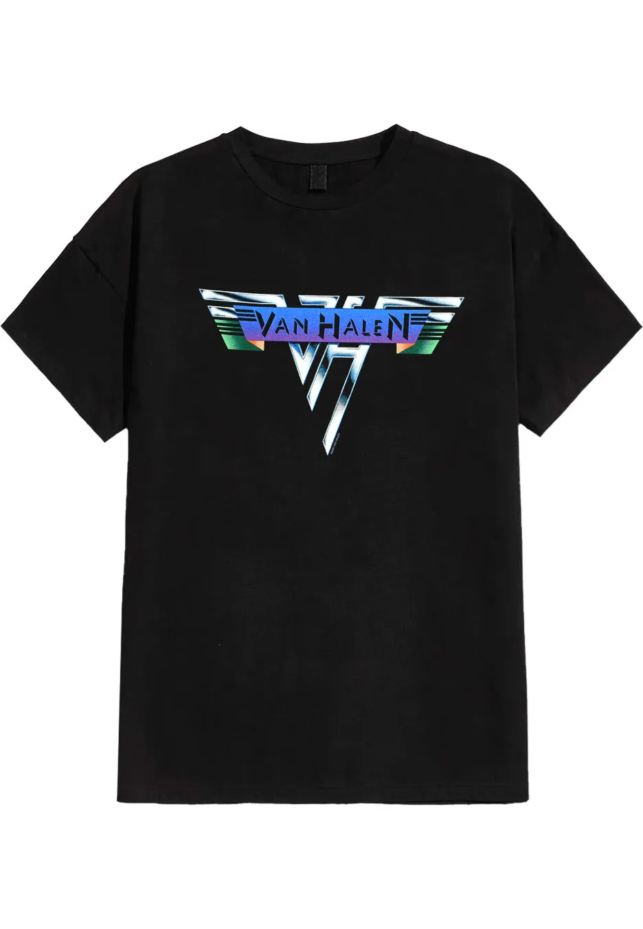 van-halen-original-logo-t-shirt-homme-noir-manches-courtes image 1