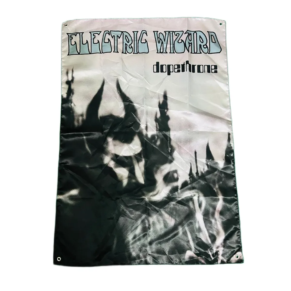 electric-wizard-dopethrone-drapeau-mural-textile-100x70cm image 1