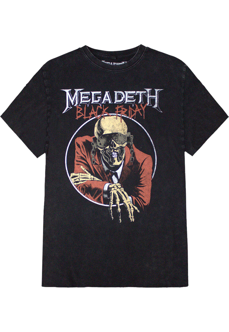 megadeth-black-friday-stone-washed-t-shirt-gris-thrash-metal image 1