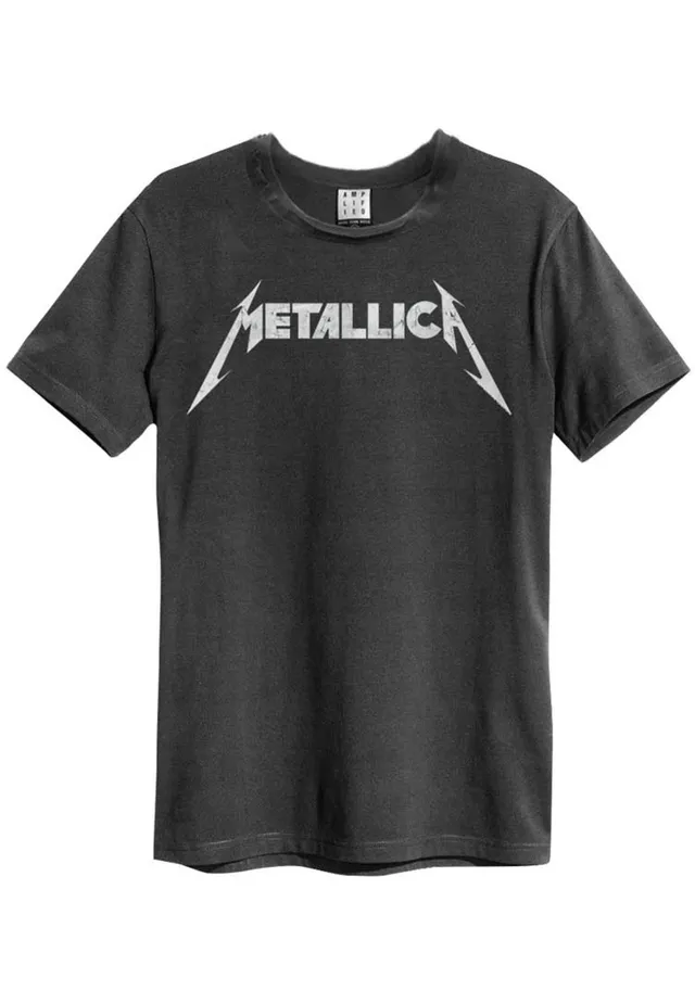 metallica-logo-charcoal-t-shirt-gris-thrash-metal image 1