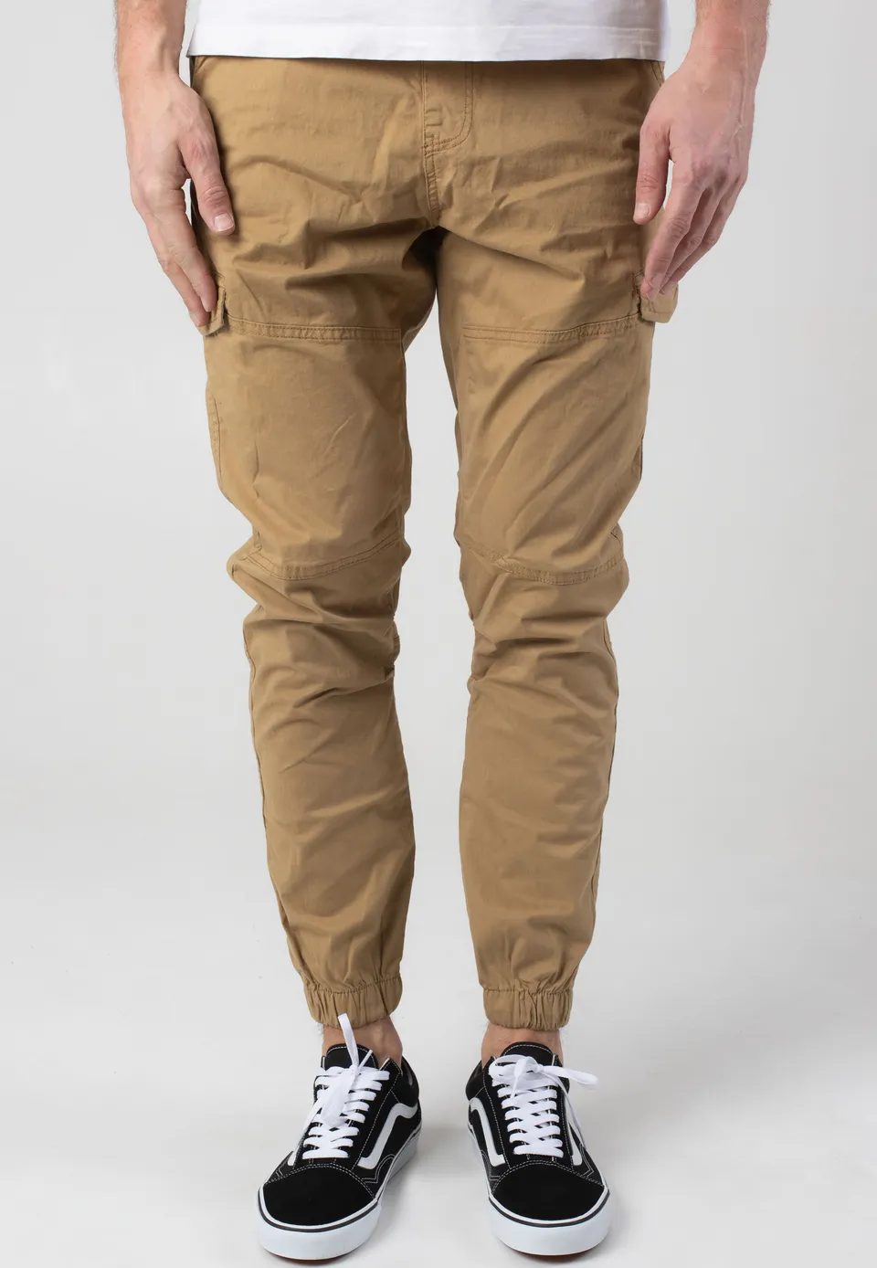 indicode-levino-amber-pantalon-cargo-beige-coton-taille-m image 1