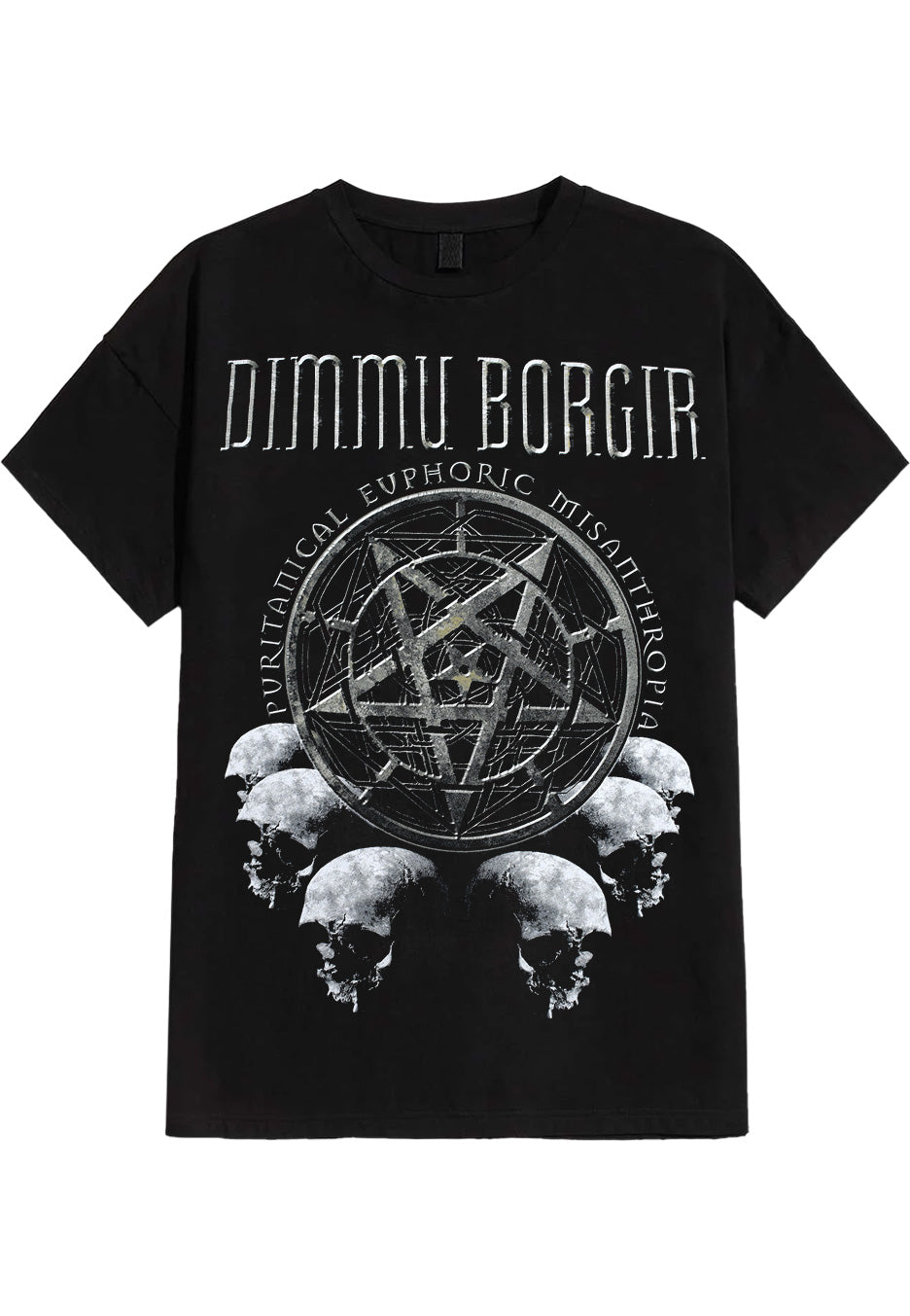 dimmu-borgir-puritanical-t-shirt-noir-skulls image 1