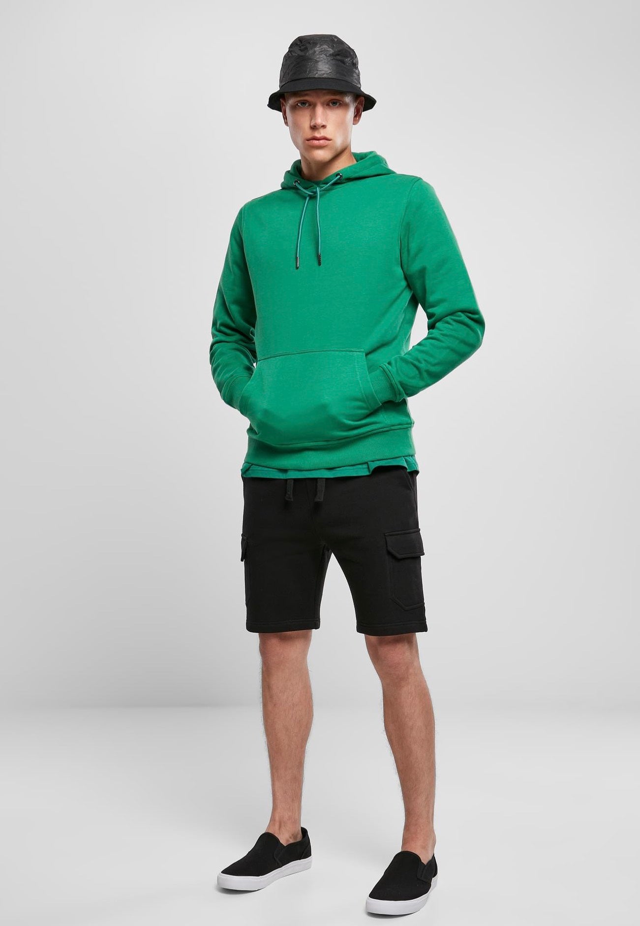 urban-classics-basic-terry-hoodie-vert-homme-junglegreen-m image 2