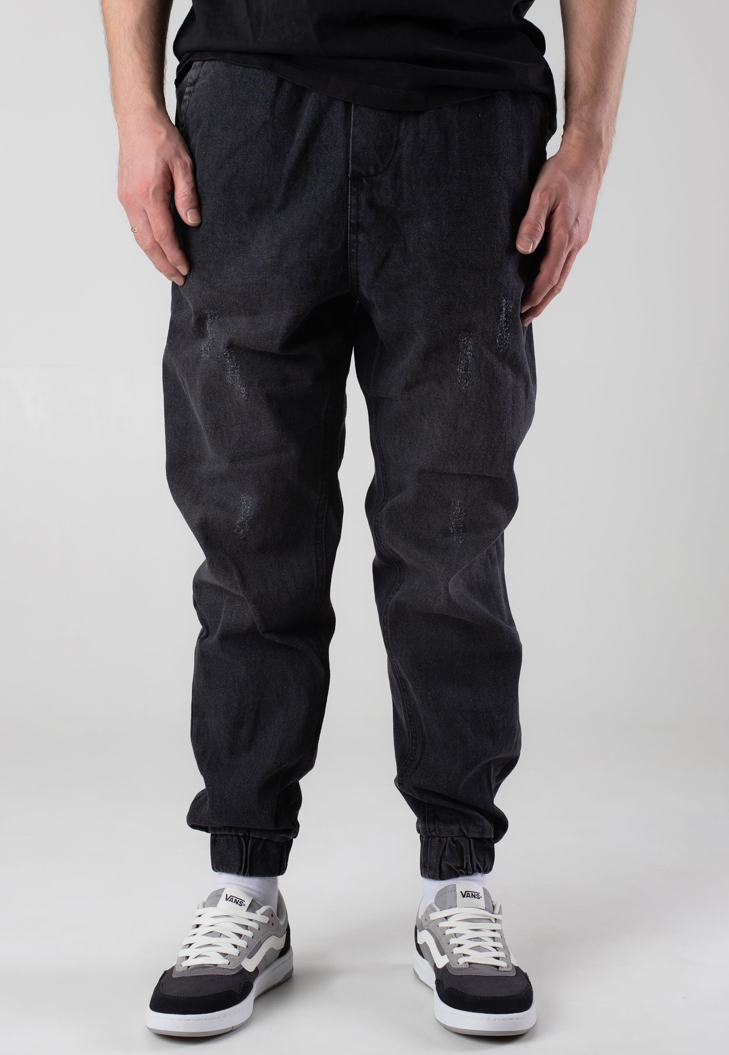 urban-classics-jogg-denim-black-washed-pantalon-jogger-noir image 1