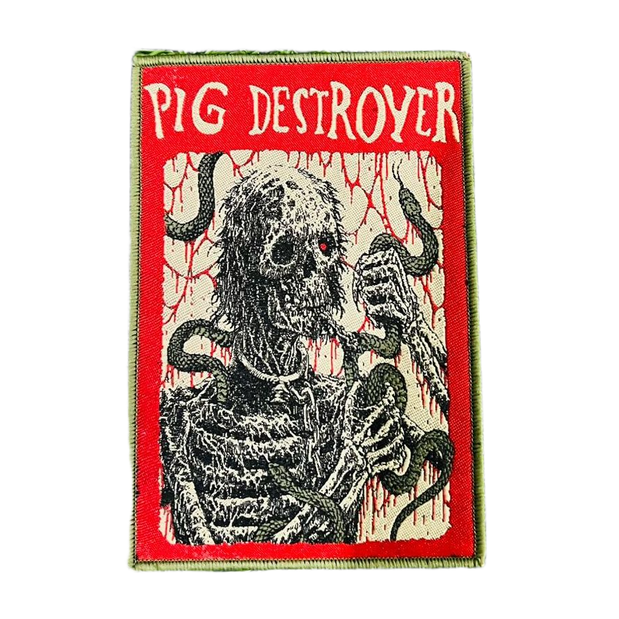 783punx-small-patch-pig-destroyer-snakes-patch-tiss-bordure-rouge image 2