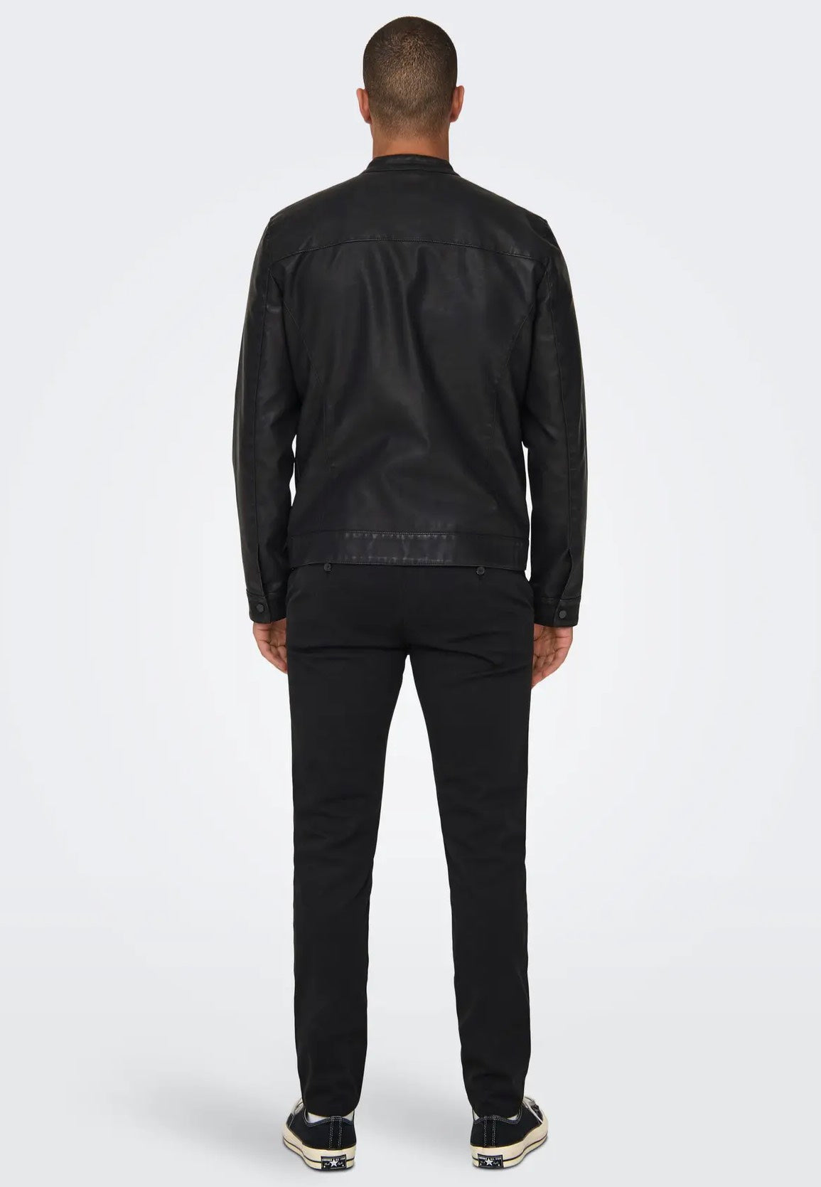 only-sons-mike-pu-racer-veste-simili-cuir-noir-homme image 4