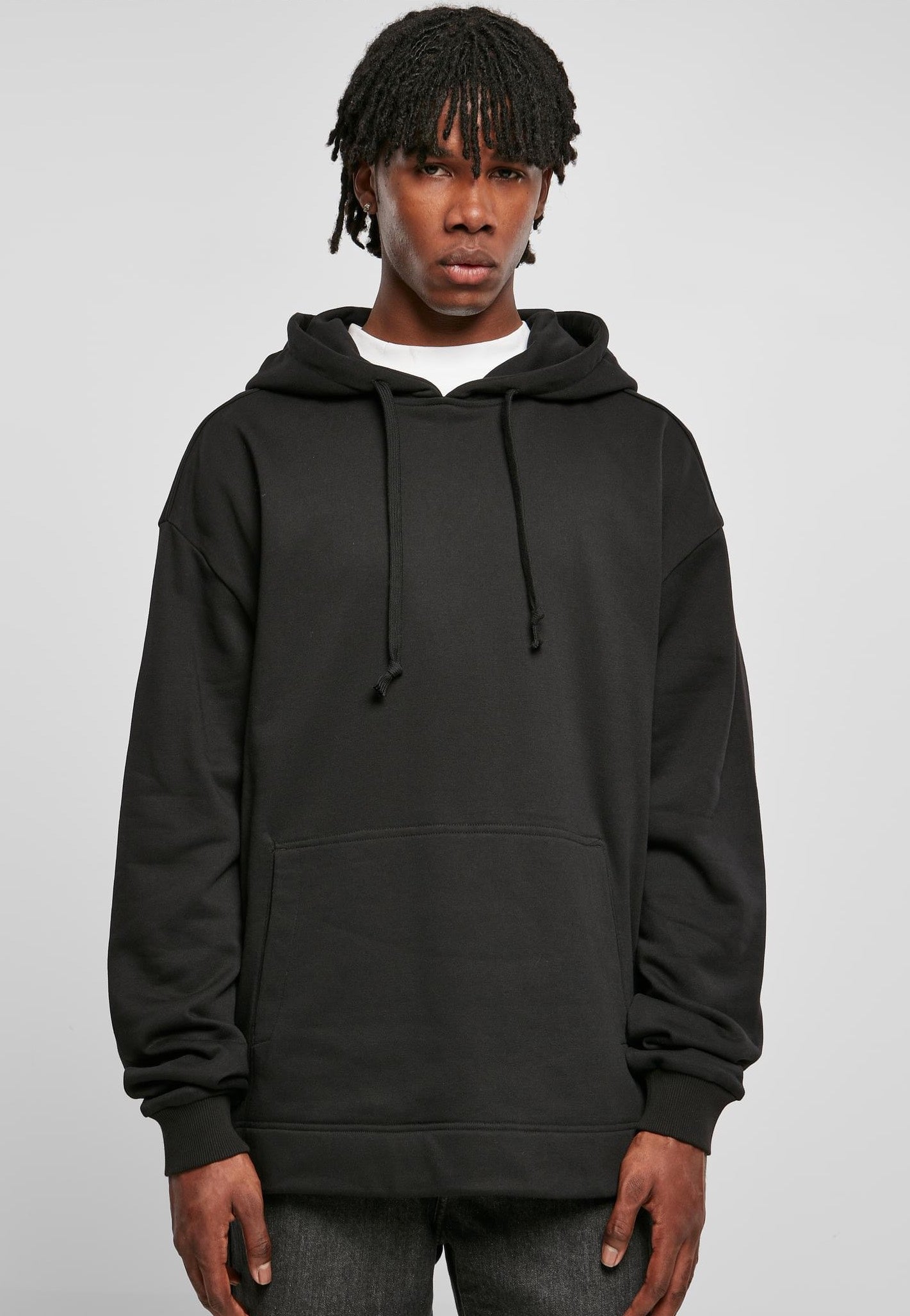 urban-classics-big-black-hoodie-sweat-noir-taille-s image 1