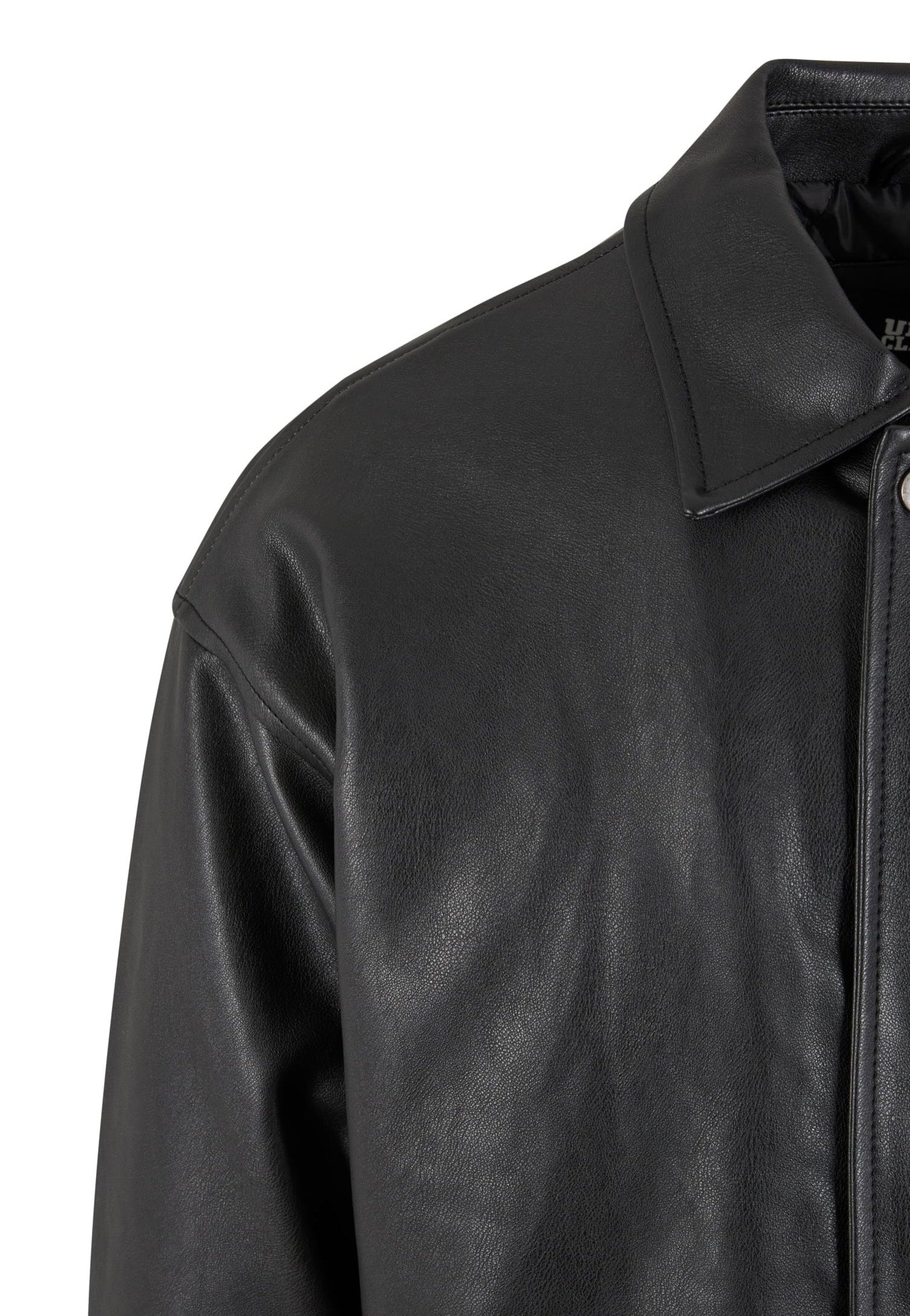 urban-classics-synthetic-leather-black-veste-simili-cuir-noir image 8