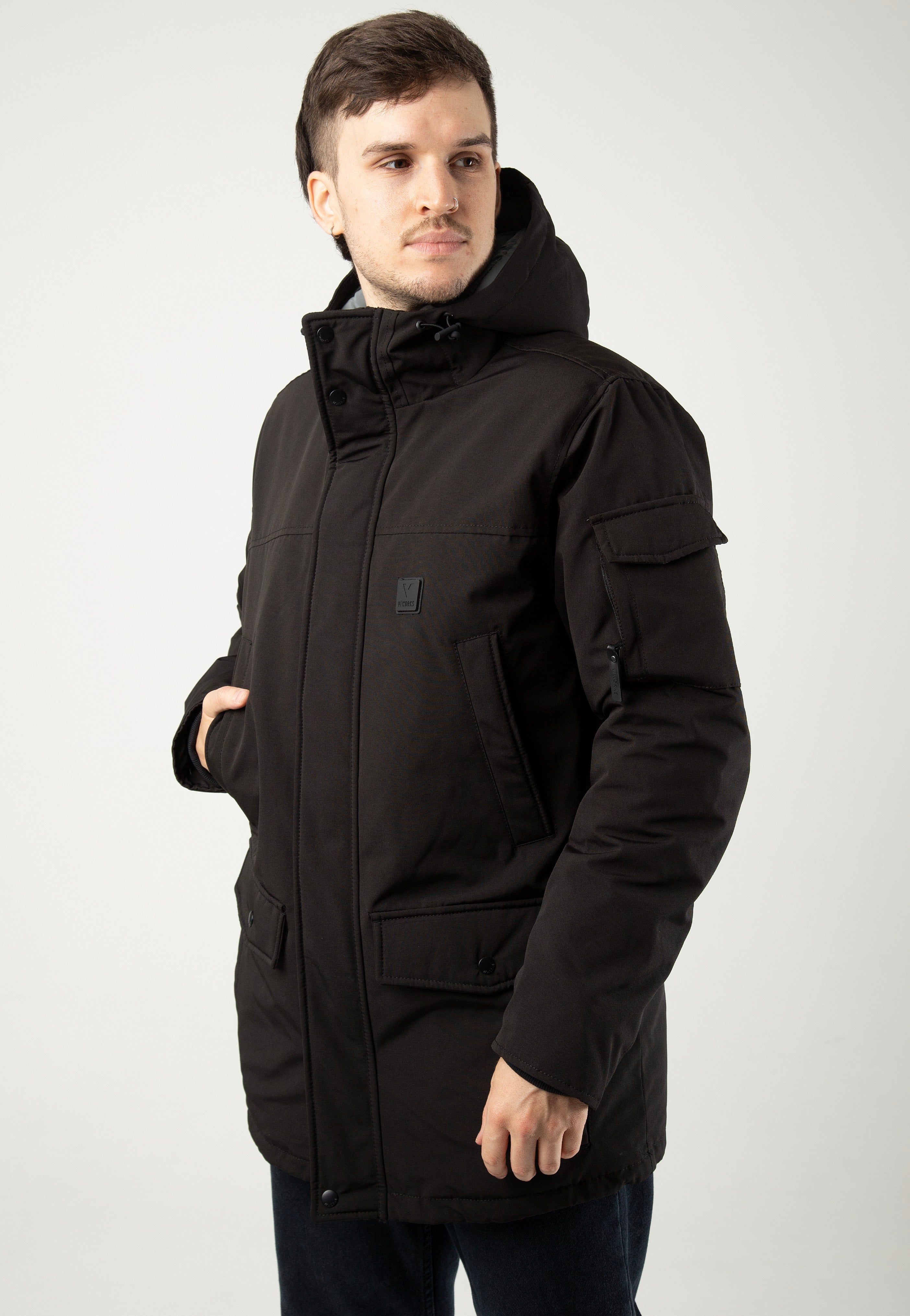 vintage-industries-gavyn-black-veste-hiver-noire image 2