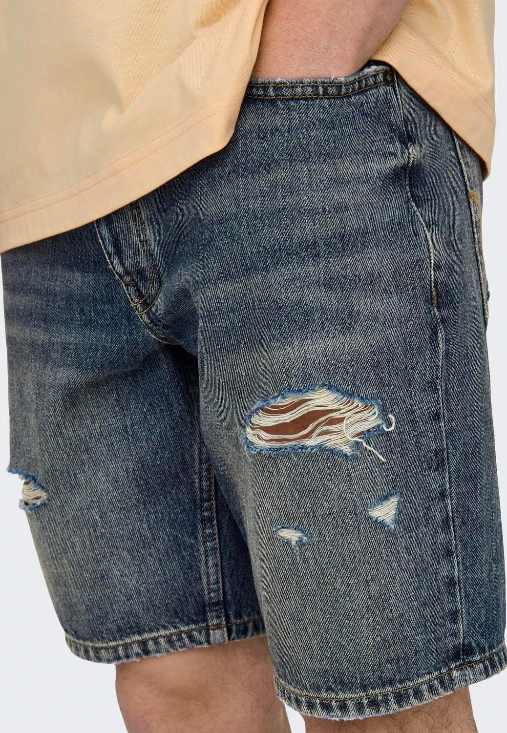 only-sons-edge-ram-short-jean-bleu-dark-blue-homme image 3