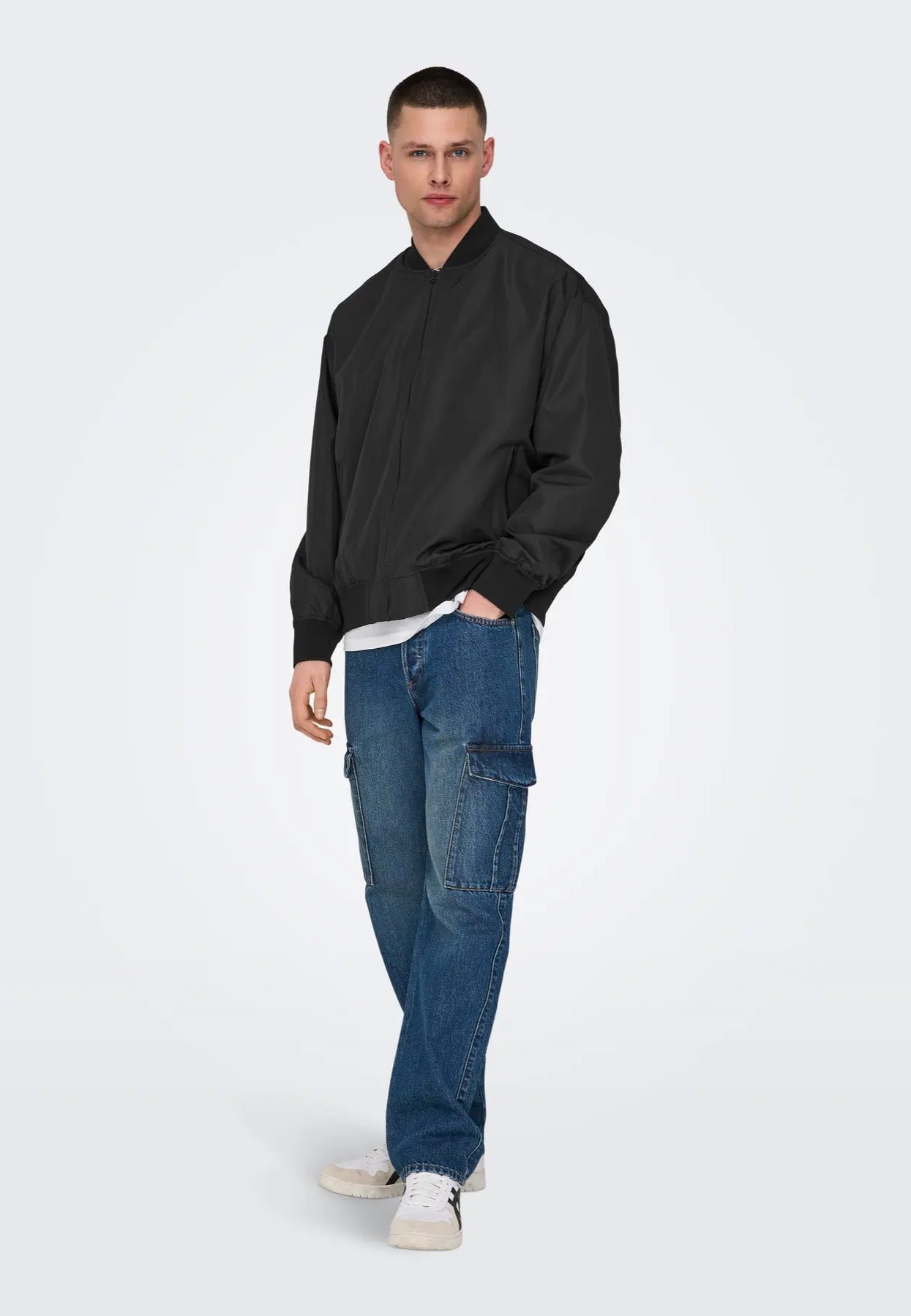 only-sons-gavin-bomber-veste-bomber-homme-noir image 2