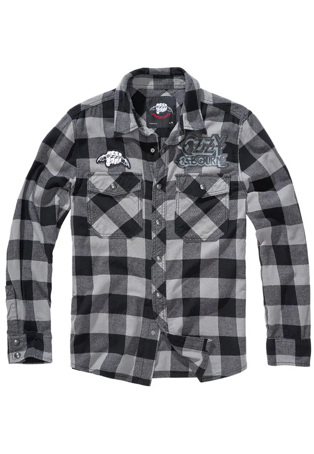 ozzy-osbourne-check-shirt-chemise-carreaux-gris image 1