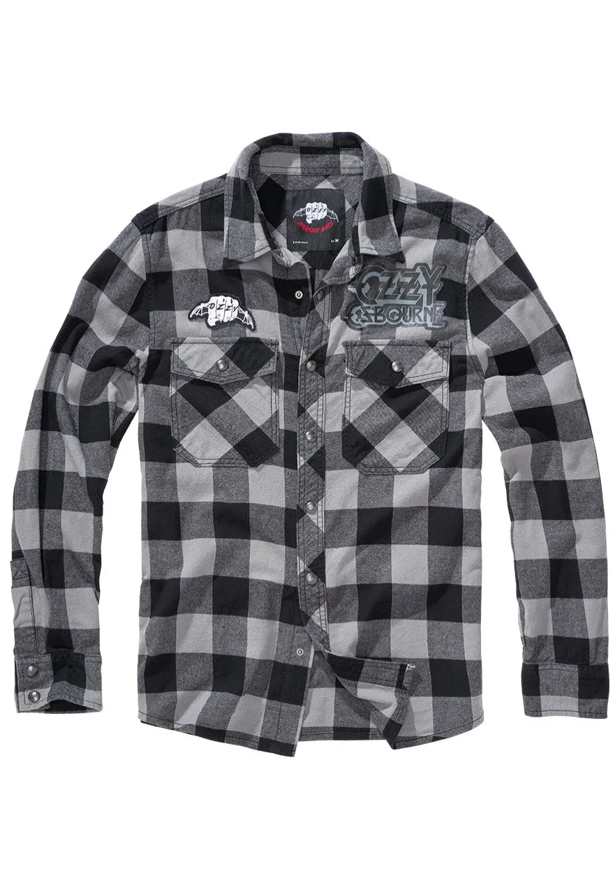 ozzy-osbourne-check-shirt-chemise-carreaux-gris image 1