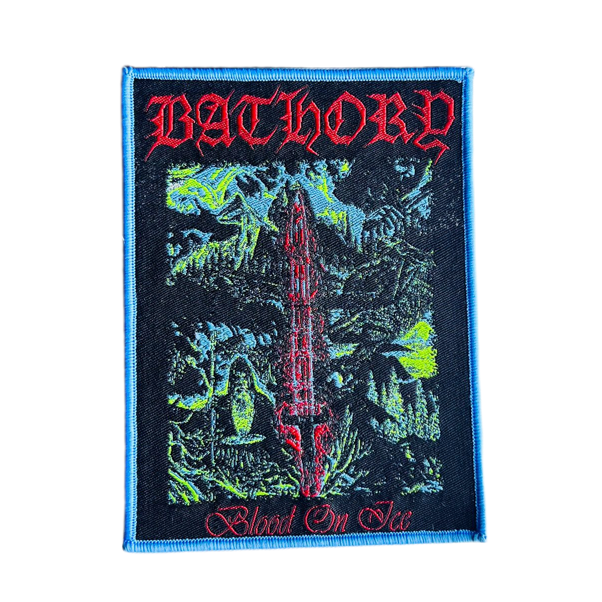 bathory-blood-on-ice-patch-tiss-bordure-jaune image 8