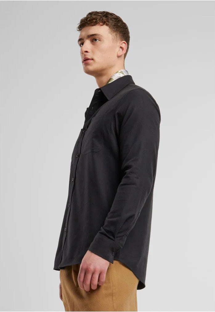 urban-classics-flanell-black-chemise-noire-homme image 4
