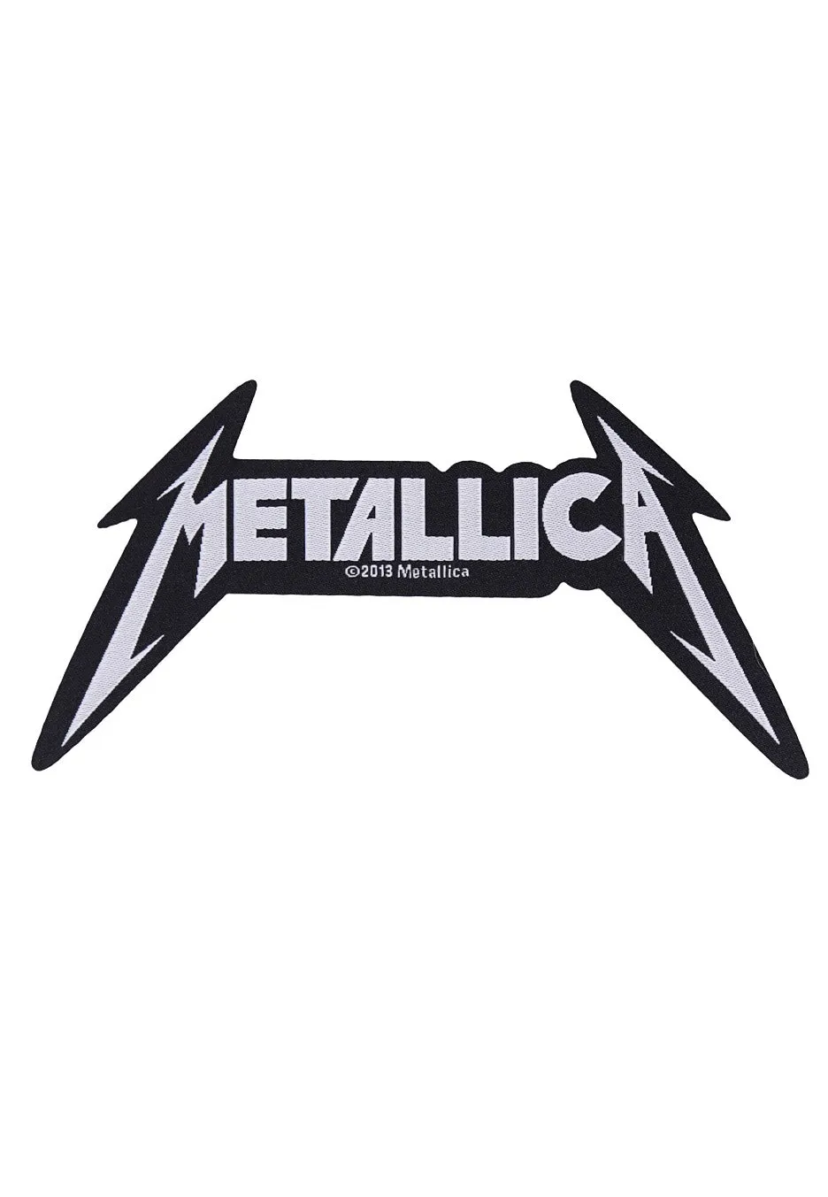 metallica-logo-die-cut-patch-noir-thrash-metal image 1