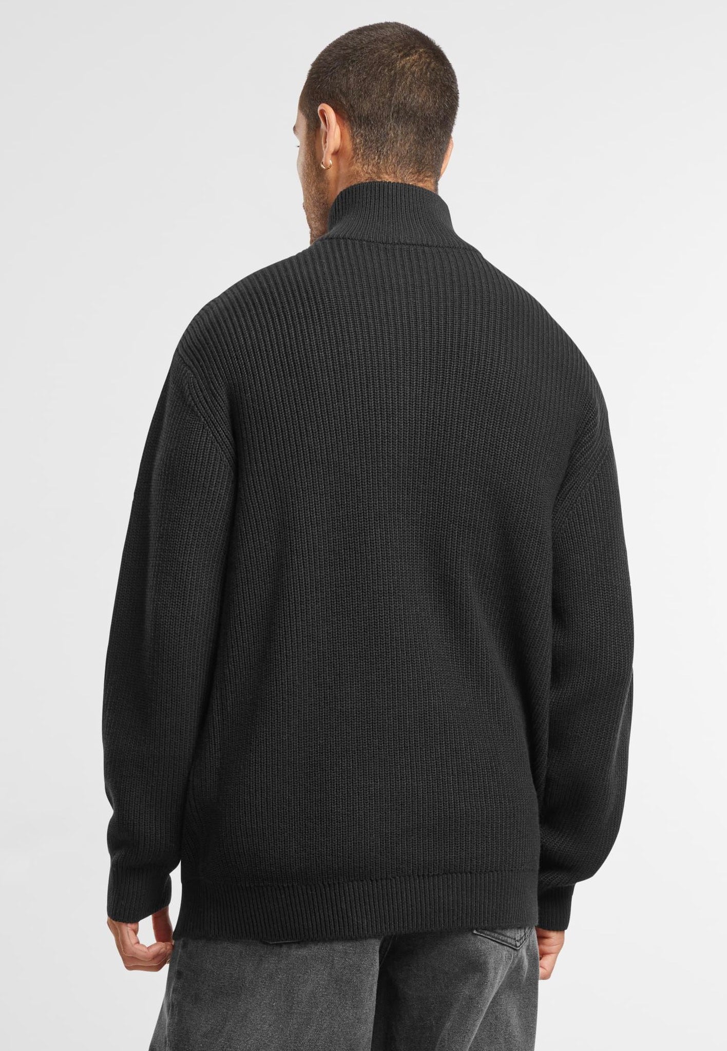 urban-classics-rib-basic-black-pull-noir-homme-tricot image 3