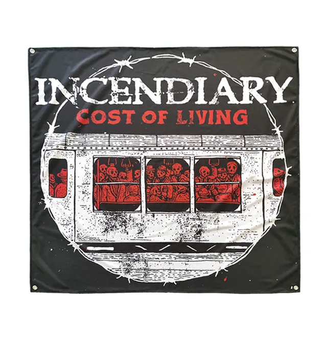 incendiary-cost-of-living-drapeau-mural-48x48-illets image 1