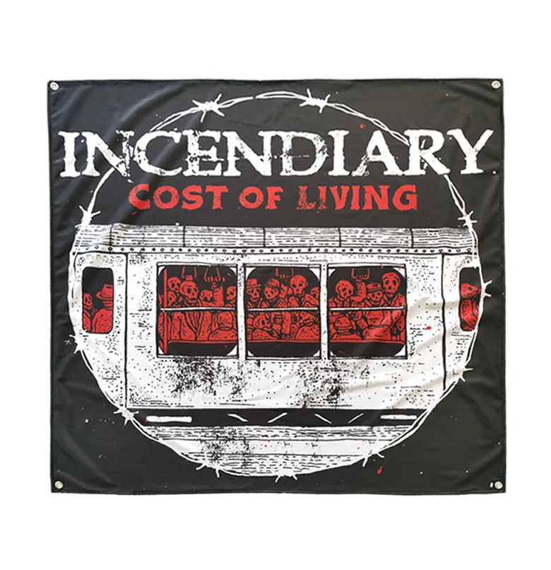 incendiary-cost-of-living-drapeau-mural-48x48-illets image 1