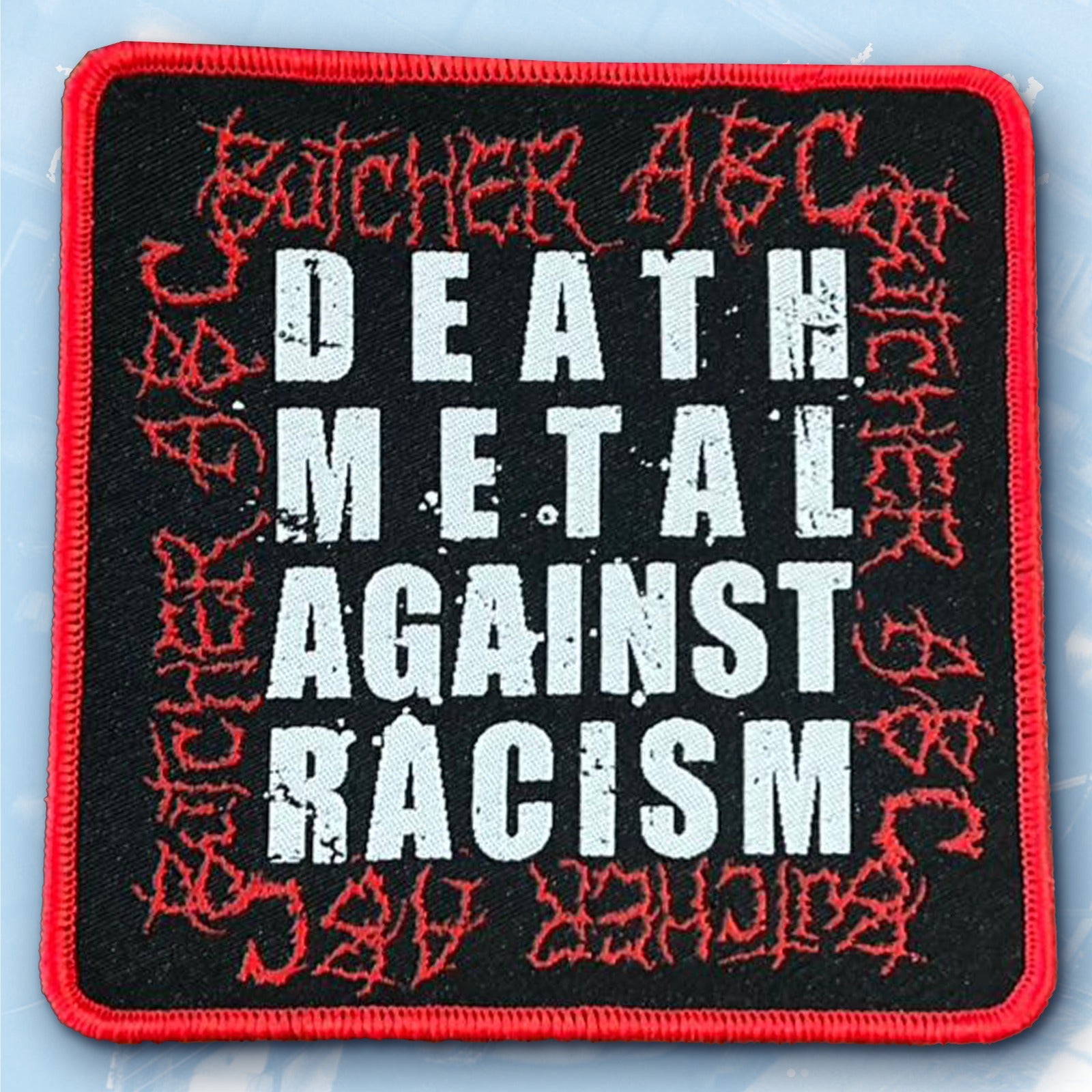 butcher-abc-death-metal-against-racism-patch-tiss-jaune image 4