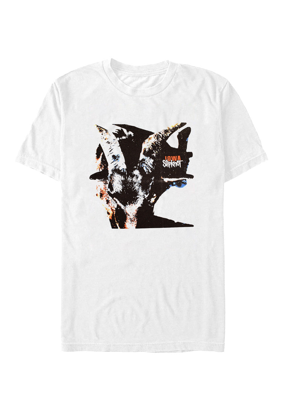 slipknot-iowa-goat-shadow-t-shirt-blanc image 1