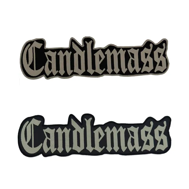candlemass-logo-patch-tiss-surdimensionn-bordure-noire image 1