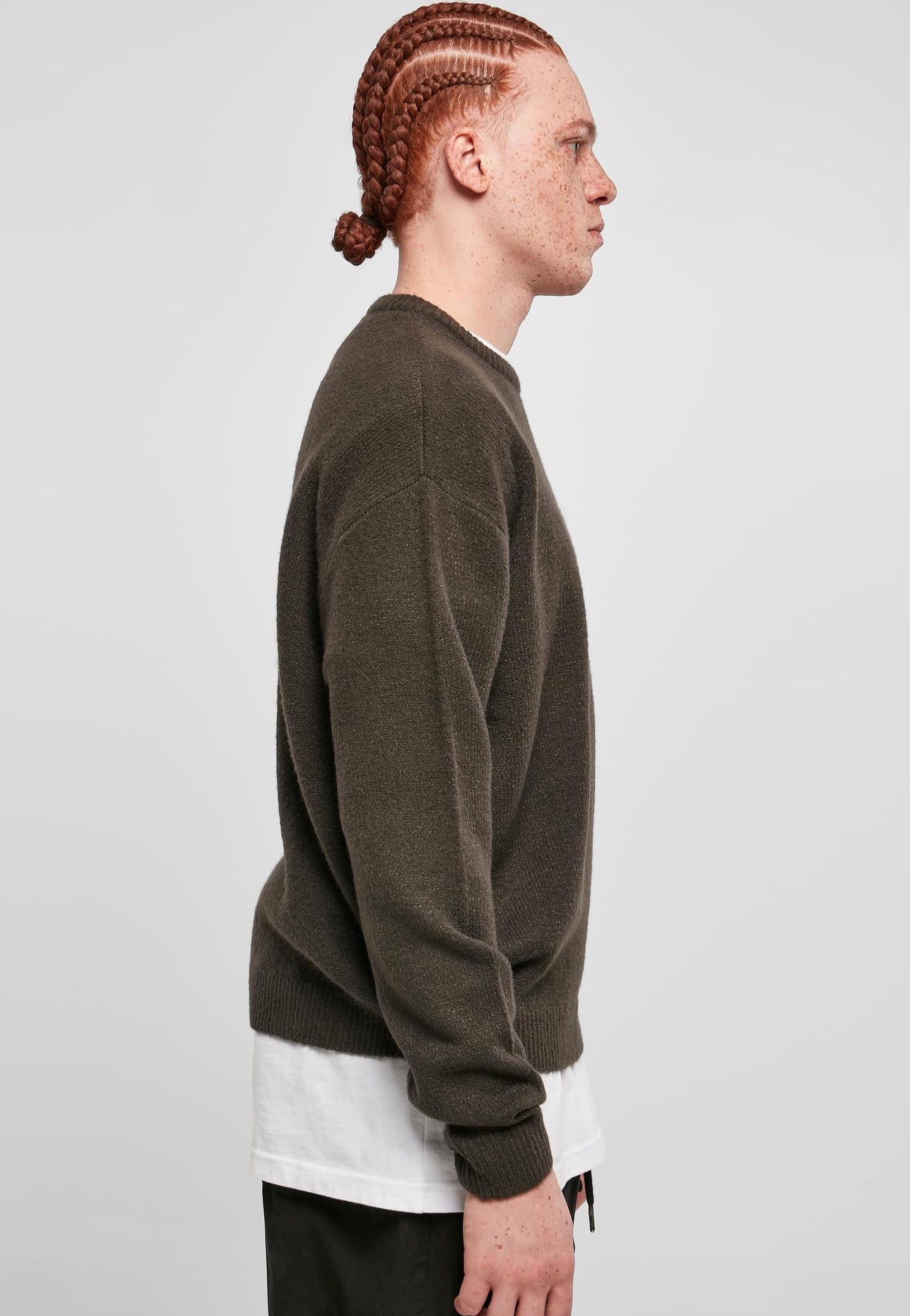 urban-classics-oversized-chunky-blackbird-pull-gris image 2