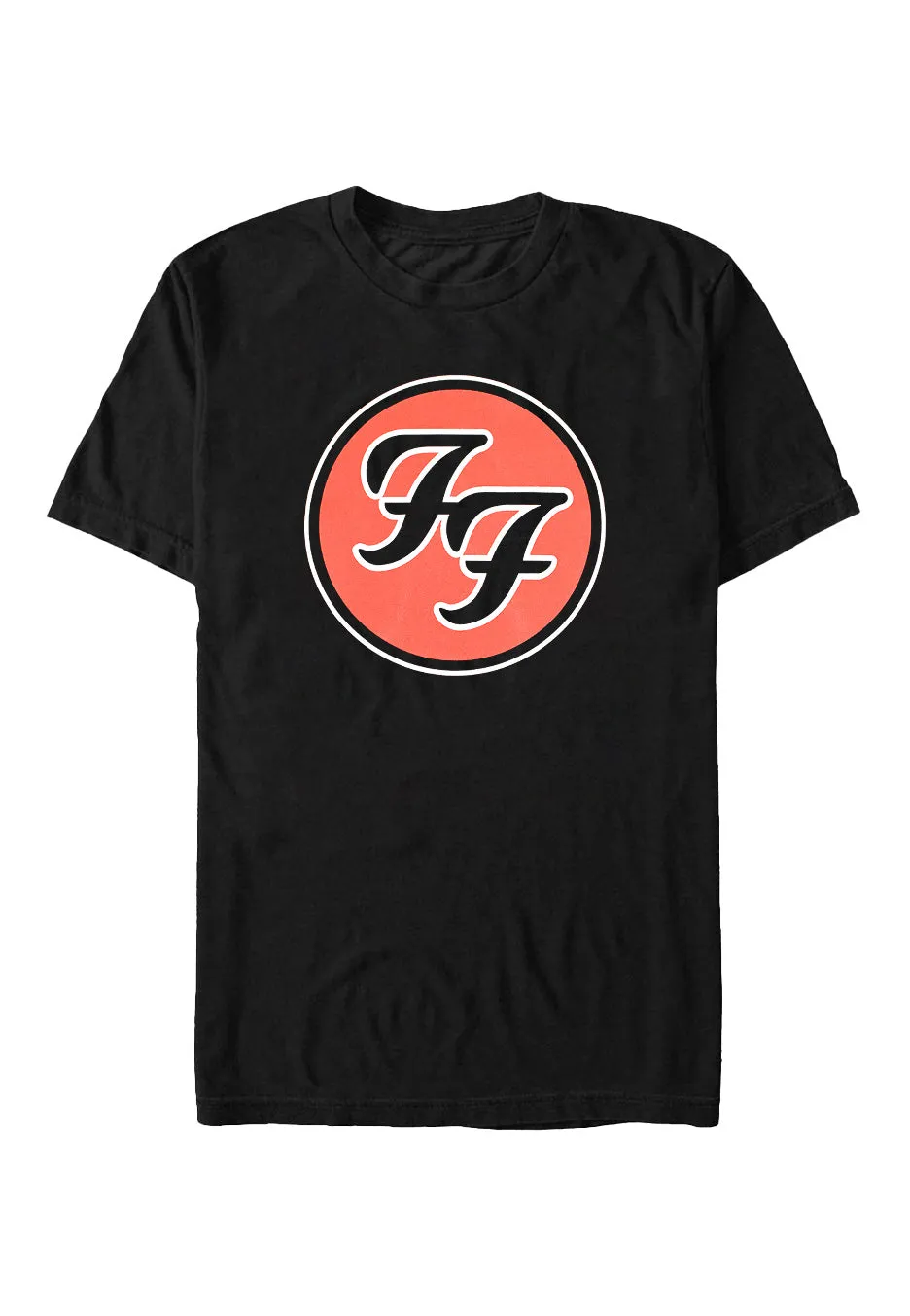 foo-fighters-ff-logo-t-shirt-noir-manches-courtes image 1