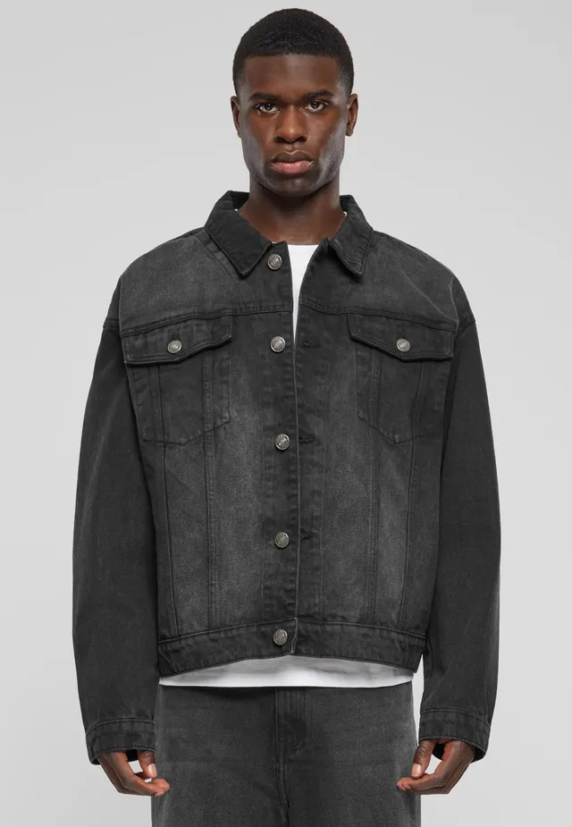 urban-classics-heavy-ounce-boxy-veste-jean-black-washed image 1