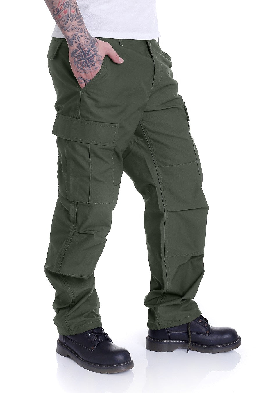 vintage-industries-bdu-cargo-pantalon-olive-loose-homme image 3