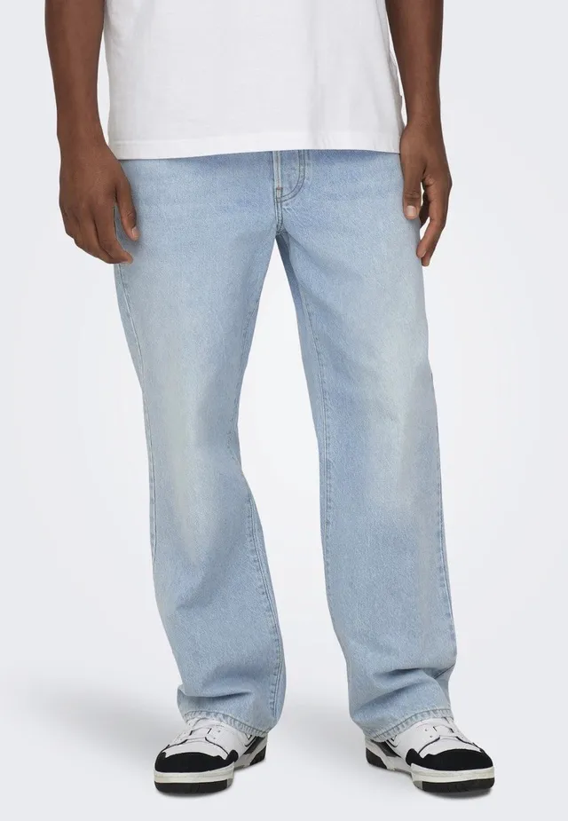 only-sons-fade-loose-one-jean-light-blue-denim-homme image 1