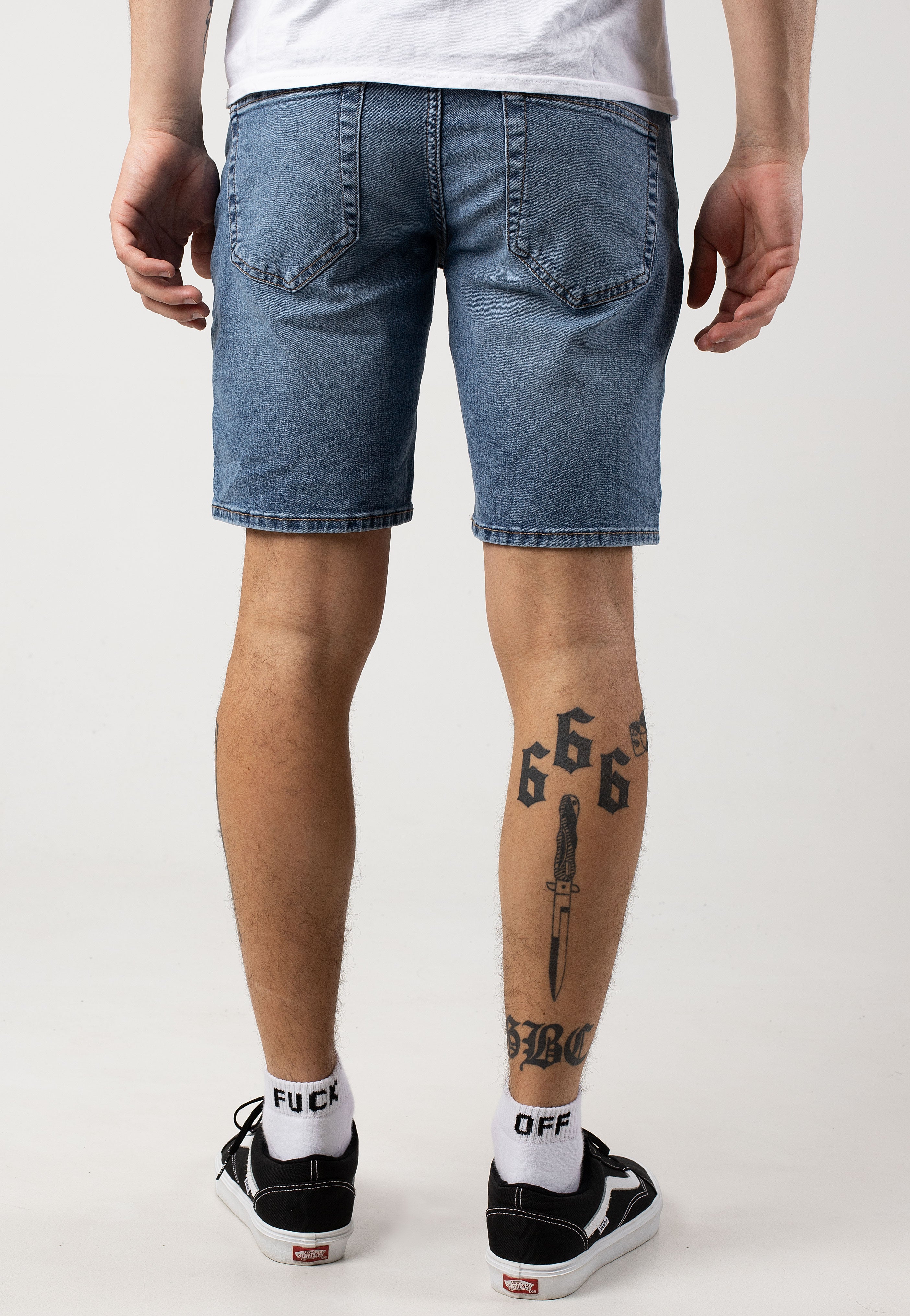 only-sons-weft-short-jean-bleu-homme image 6