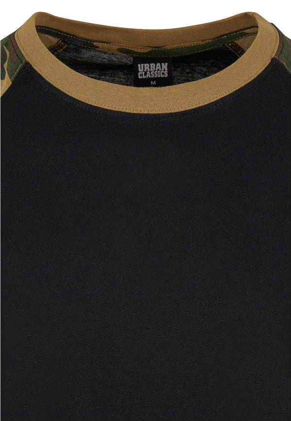 urban-classics-raglan-contrast-t-shirt-noir-woodcamo image 7